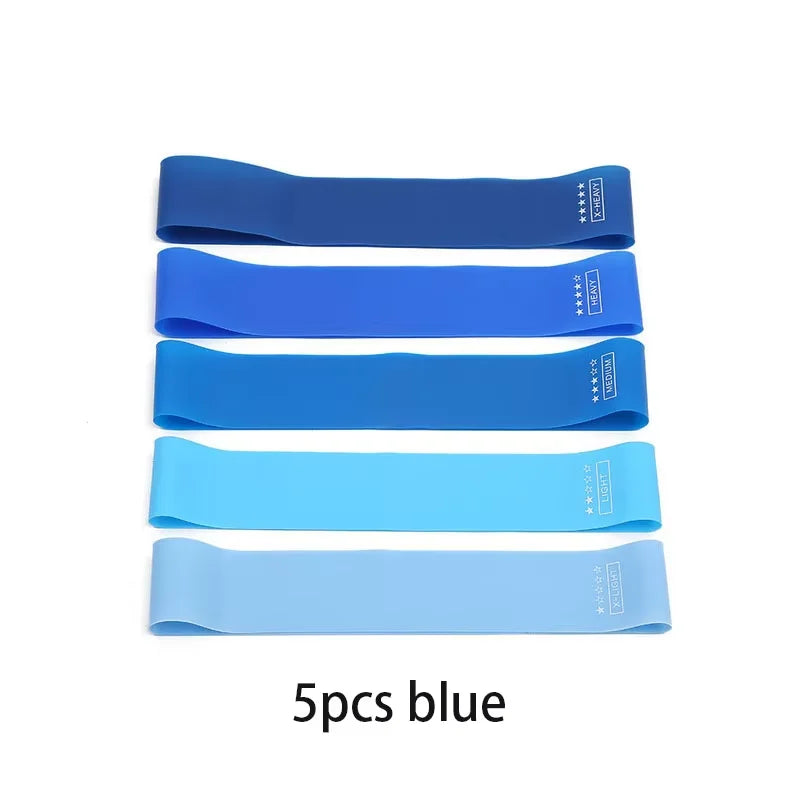 5Pcs Tpe Resistance Bands Fitness Set Rubber Loop Strength Training Workout Expander Yoga Gym Equipment Elastic Portable Pilates
