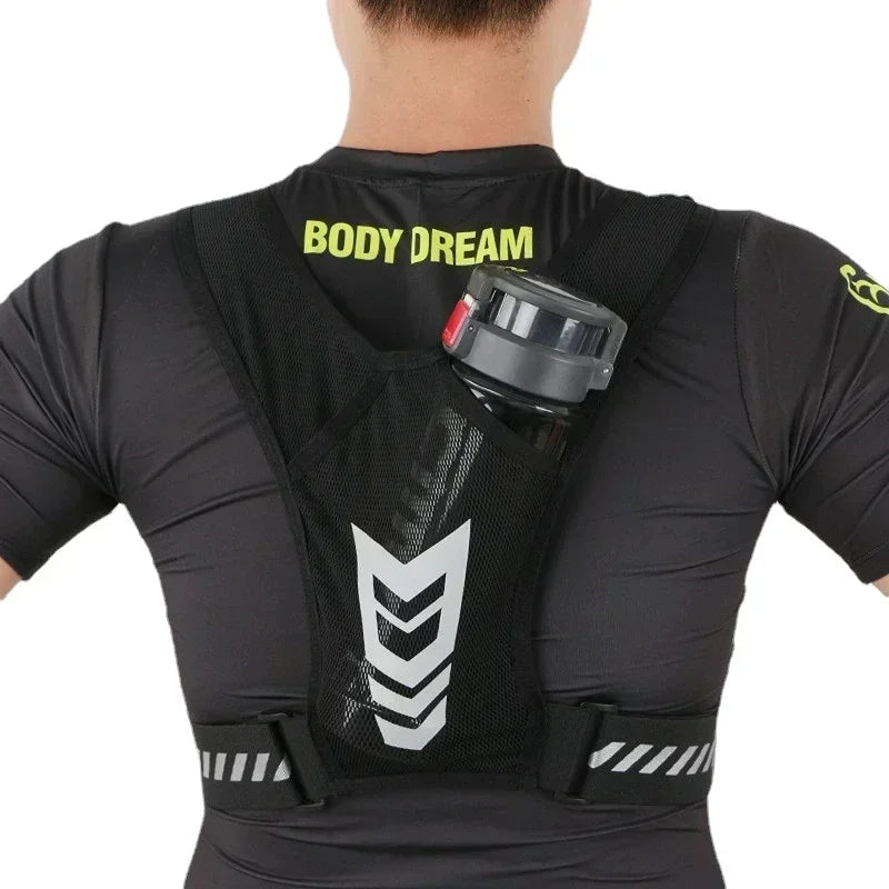 Reflective Running Backpack Universal Lightweight Sport Running Vest Mobile Phone Cards Bag for Jogging Fitness Male Female Vest