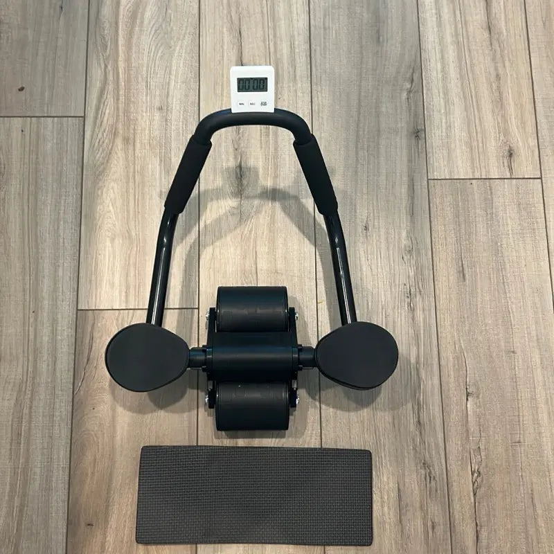 Ab Roller Wheel with Timer Automatic Rebound Elbow Support Core Exercise Equipment for Core Strengthening and Posture Improvement
