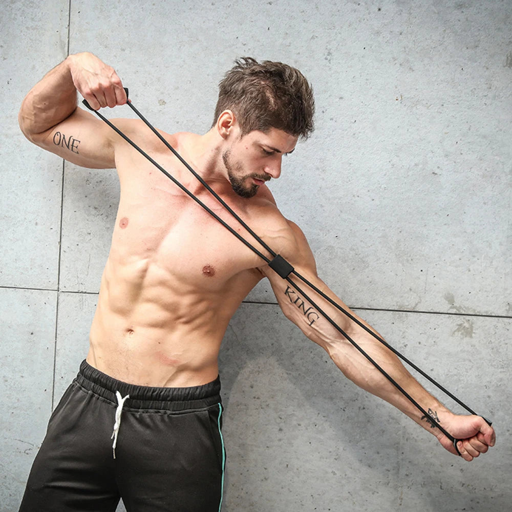 Yoga Resistance Bands Elastic Band Sports Exercise Puller 8-Shaped Chest Expander for Body Building Home Gym Fitness Equipment