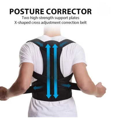 Back Brace Posture Corrector for Women & Men, Adjustable Back Lumbar Support Belt Shoulder Posture Support for Improve Scoliosis