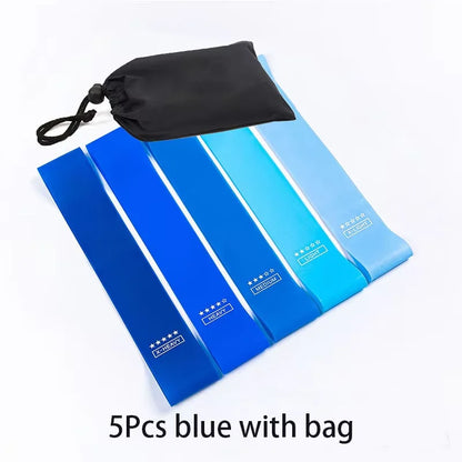 5Pcs Tpe Resistance Bands Fitness Set Rubber Loop Strength Training Workout Expander Yoga Gym Equipment Elastic Portable Pilates