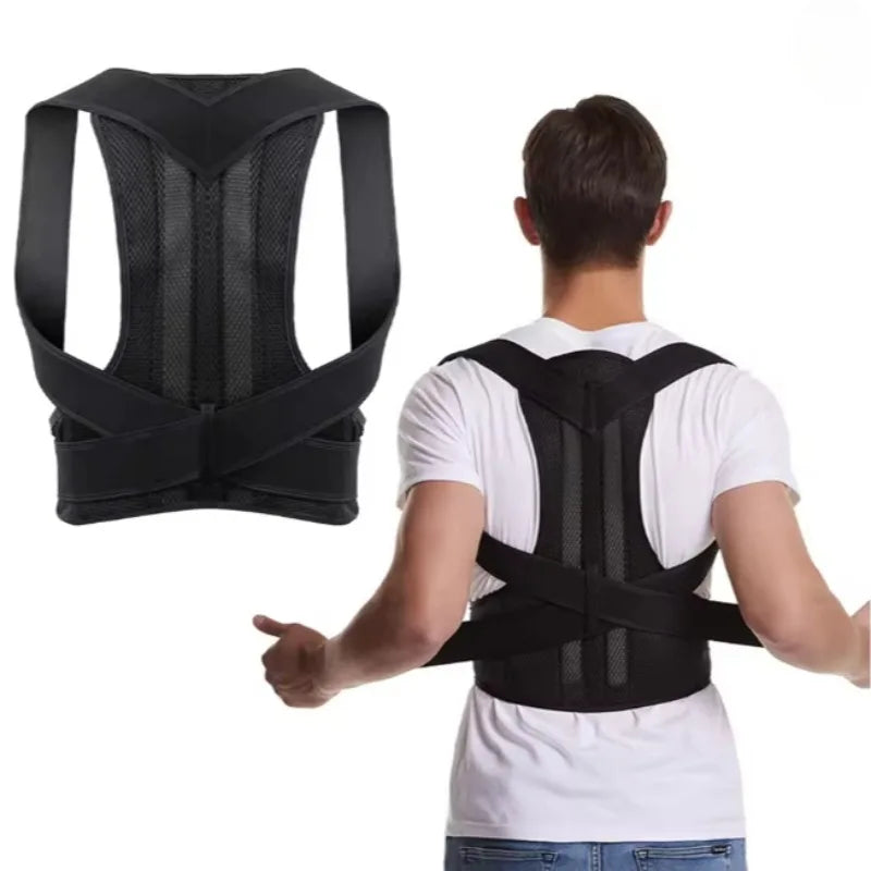 Back Brace Posture Corrector for Women & Men, Adjustable Back Lumbar Support Belt Shoulder Posture Support for Improve Scoliosis