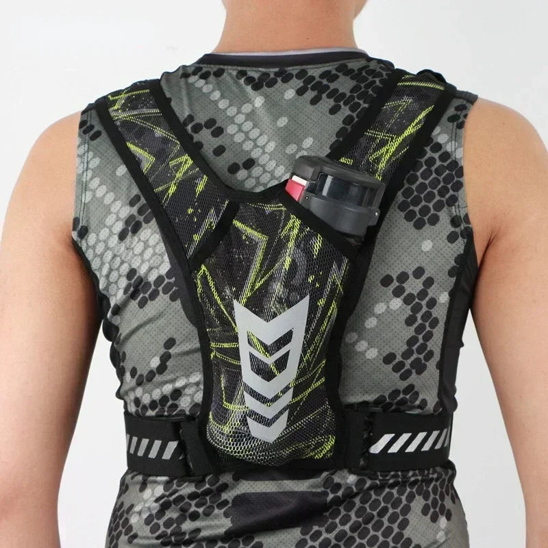 Reflective Running Backpack Universal Lightweight Sport Running Vest Mobile Phone Cards Bag for Jogging Fitness Male Female Vest