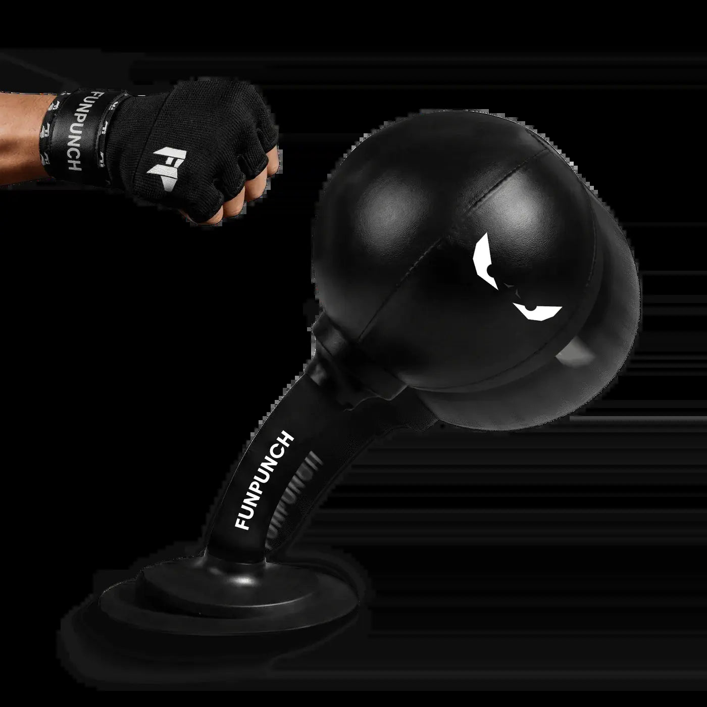 FUNPUNCH Pedestal Punching Bag with Stand - Polyurethane Boxing Equipment for Boxing Enthusiasts, Martial Arts Training, Stress Relief Tool (Includes Pump), Standing Punching Bag, Punch Workout Gear