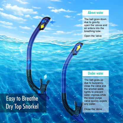 Jring Snorkeling Gear for Adults, Snorkel Mask with Top Dry Valve - Panoramic View Anti-Leak and Anti-Fog for Snorkeling, Scuba Diving, Freediving & Swimming for Men Women, Also Available as Swimming Goggles and Snorkel,Summerwins,Bathingsuitwomenset Tikt