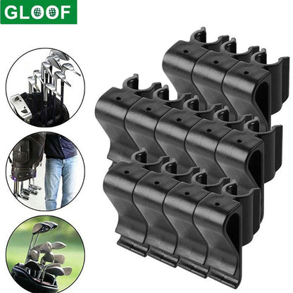 10PCS Golf Putter Holder Golf Bag Clip Fixed Golf Clubs Buckle Ball Training Aids Outdoor Sports Game Accessories Swing Trainer