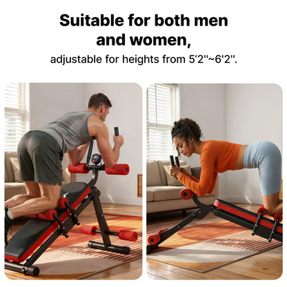 Merach 4-In-1 Fitness Sit up Bench Multifunctional Ab Machine for Core Strength Training, 400Lbs Weight Capacity, Foldable for Easy Storage, Ideal for Home Gym Beginners & Daily Fitness Enthusiasts Backtoschool