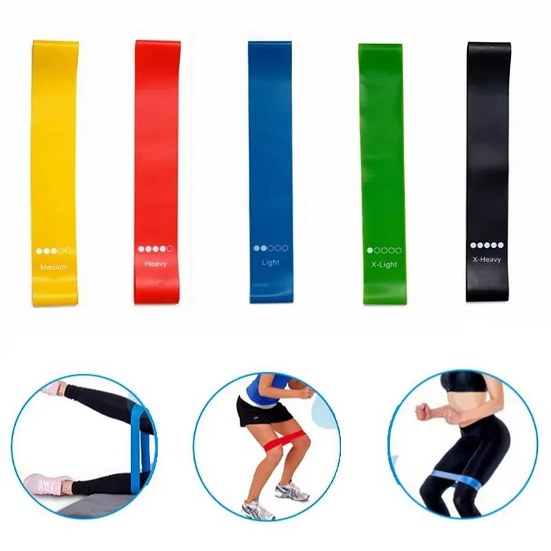 5Pcs Tpe Resistance Bands Fitness Set Rubber Loop Strength Training Workout Expander Yoga Gym Equipment Elastic Portable Pilates