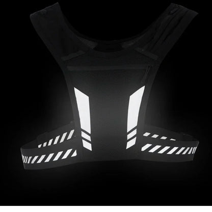 Reflective Running Backpack Universal Lightweight Sport Running Vest Mobile Phone Cards Bag for Jogging Fitness Male Female Vest